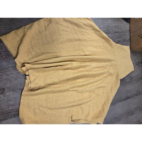 Lost Petal Linens Wool Blend Oversized Zip Poncho Vest Womens Size OS Gold - Picture 4 of 4